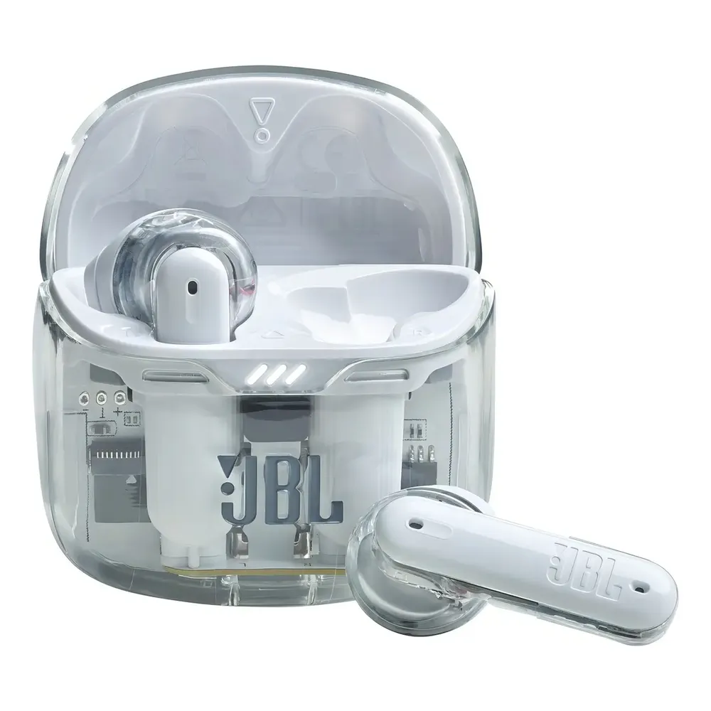 Audífonos Inalámbricos Jbl Tune Flex Bt Color Blanco con Transparente